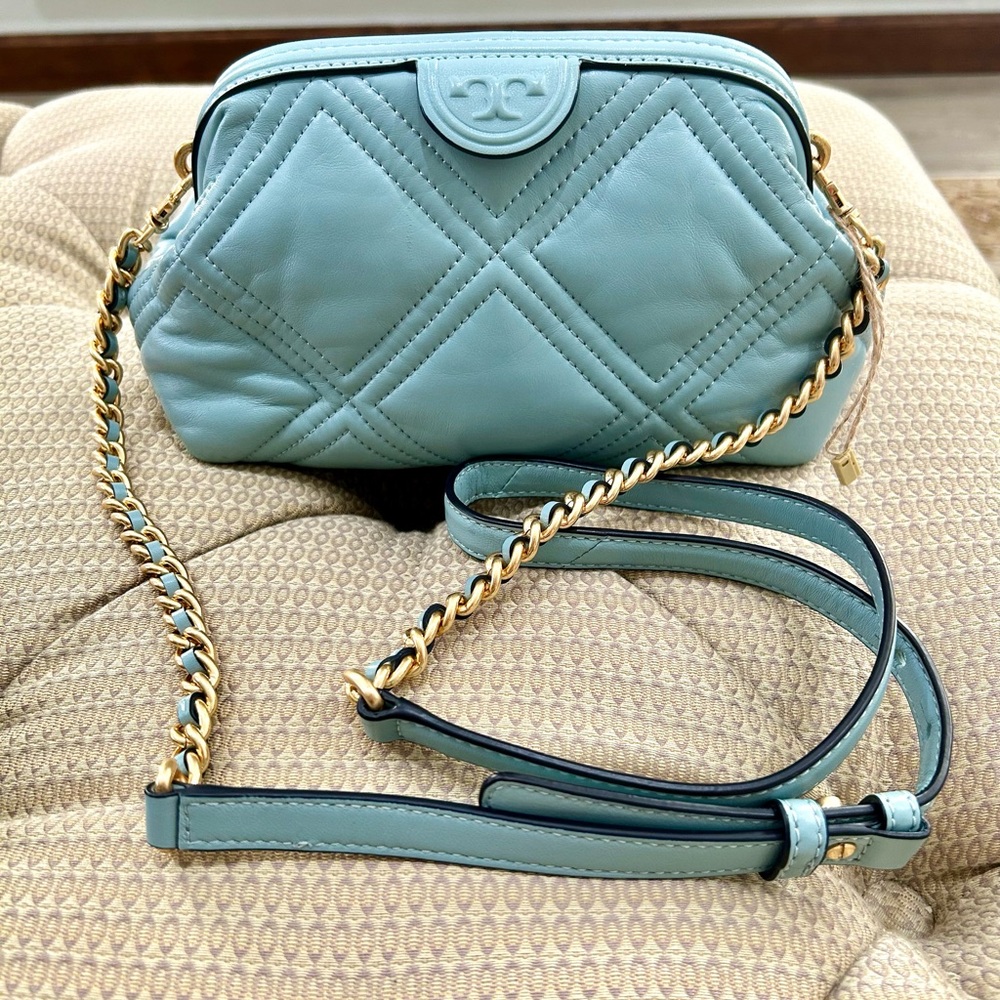 Tory Burch, Fleming Soft, Small Frame Crossbody Bag. - Picture 11 of 15